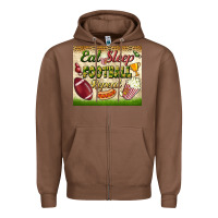 Chestnut eat sleep football repeat tumbler Zipper Hoodie - BundleAndBundleShop