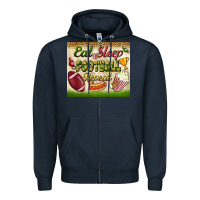 Navy eat sleep football repeat tumbler Zipper Hoodie - BundleAndBundleShop