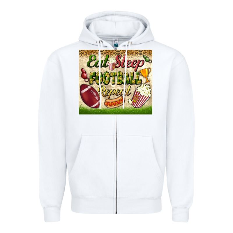 Eat Sleep Football Repeat Tumbler Zipper Hoodie by BundleAndBundleShop | Teevron