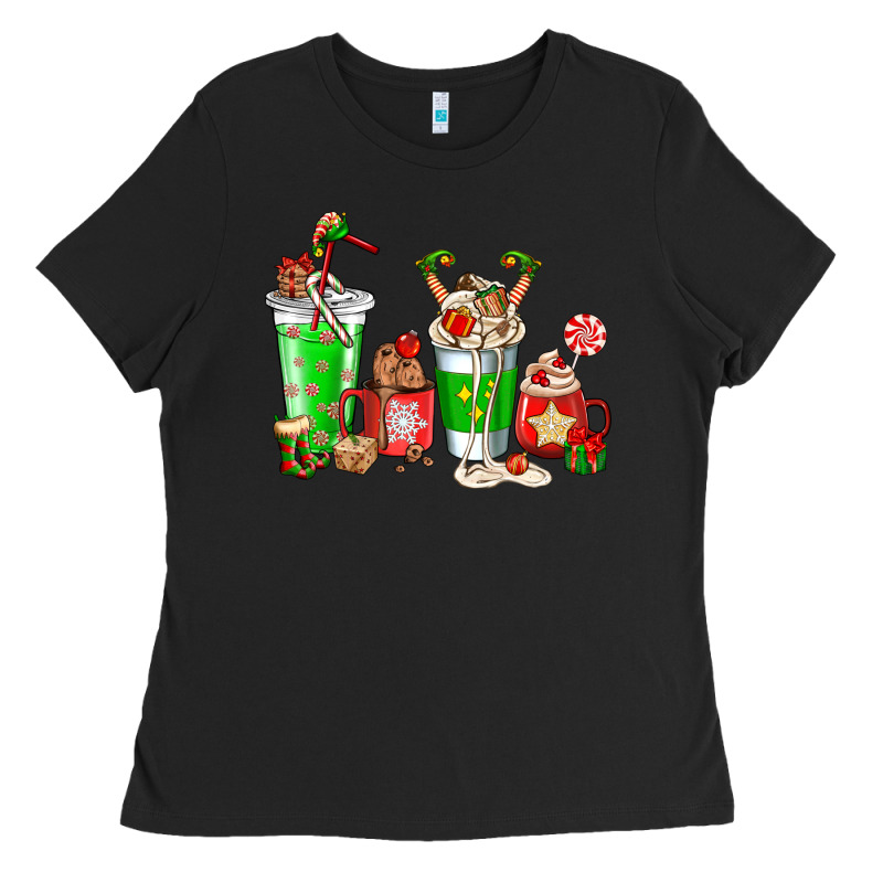 Elf Coffee Cups Ladies Tee by NancyCooperArtShop | Teevron