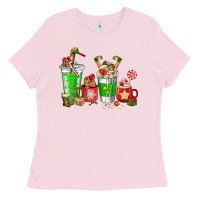 Bubblegum Pink Elf coffee cups Ladies Tee - NancyCooperArtShop