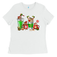 White Elf coffee cups Ladies Tee - NancyCooperArtShop
