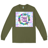 Army Green mermaid kisses starfish wishes Long Sleeve Tee - TumblerDesignByShophia