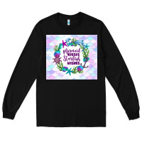 Black mermaid kisses starfish wishes Long Sleeve Tee - TumblerDesignByShophia