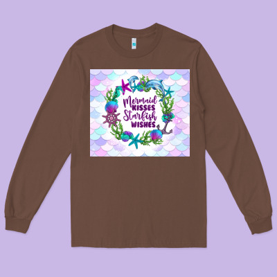 Mermaid Kisses Starfish Wishes Long Sleeve Tee Designed By Tumblerdesignbyshophia