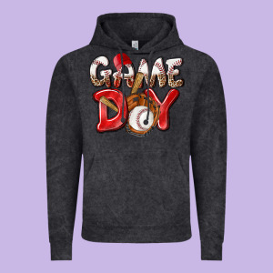 Game Day Baseball Vintage Hoodie Designed By Nancycooperartshop