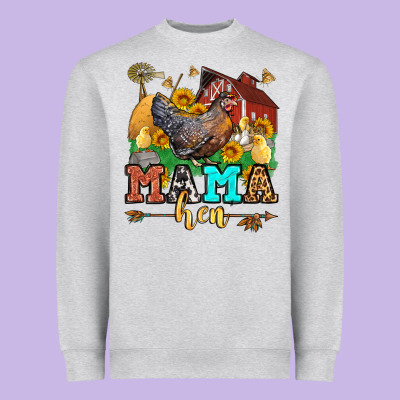 Mama Hen Western Olivia Heavyweight Sweatshirt Designed By Oliviacreatesart