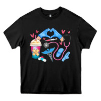 Black nurse life Heavy Core Tee - MaliasSmallBusiness