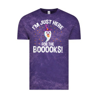 Cloud Purple teacher halloween bookworm just here for the boooks ghost tank top Vintage Tee - trangStudio