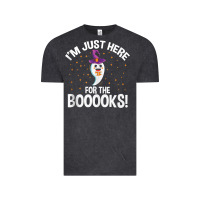 Vintage Black teacher halloween bookworm just here for the boooks ghost tank top Vintage Tee - trangStudio