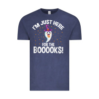 Vintage Denim teacher halloween bookworm just here for the boooks ghost tank top Vintage Tee - trangStudio