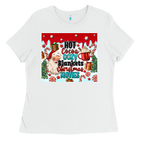 White hot cocoa cozy blankets christmas movies tumbler Ladies Tee - MaliasSmallBusiness