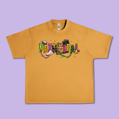 Mardi Gras Principal Urban Heavy Tee Designed By Texasbilliewilder