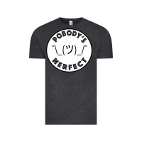 Vintage Black Pobody's Nerfect Retro Classic Funny Nobody's Perfect Vintage Tee - trangStudio