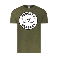 Vintage Olive Pobody's Nerfect Retro Classic Funny Nobody's Perfect Vintage Tee - trangStudio
