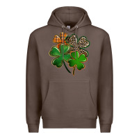 Coffee leopard shamrock Premium Hoodie - FaDigitalArtStudio