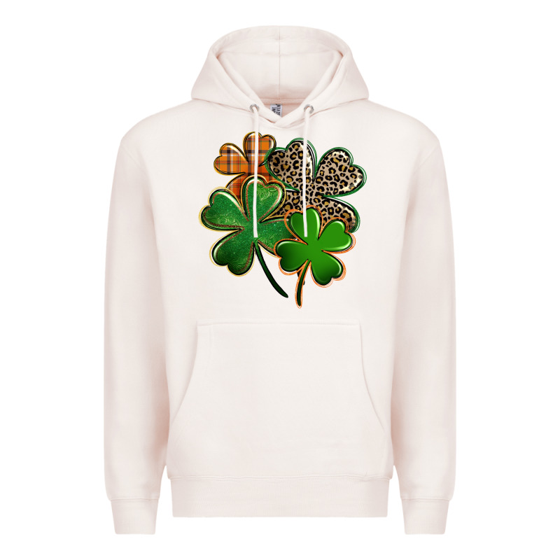 Leopard Shamrock Premium Hoodie by FaDigitalArtStudio | Teevron