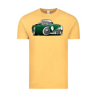 Vintage Mustard MG MGB roadster personalized caricature YOK94J family Vintage Tee - trangStudio