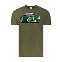 Vintage Olive MG MGB roadster personalized caricature YOK94J family Vintage Tee - trangStudio