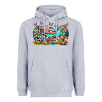 Heather Grey easter easter eggs Heavyweight Hoodie - CowhideDigitalArt