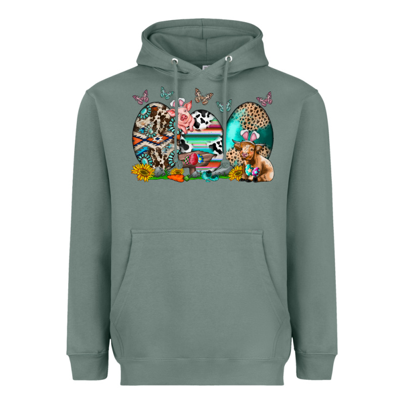 Easter Easter Eggs Heavyweight Hoodie by CowhideDigitalArt | Teevron