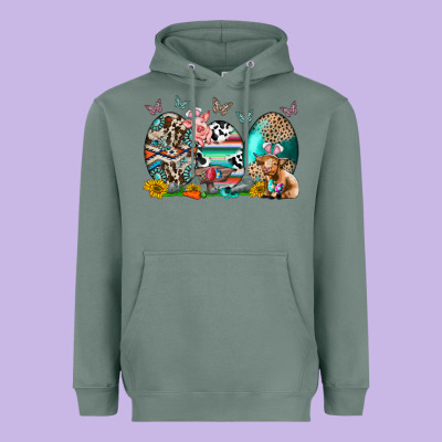 Easter Easter Eggs Heavyweight Hoodie Designed By Cowhidedigitalart