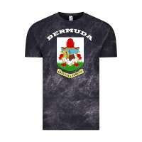 Cloud Black Bermuda Coat of Arms Souvenir Gift Flag Bermudian Vintage Tee - trangStudio