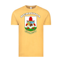 Vintage Mustard Bermuda Coat of Arms Souvenir Gift Flag Bermudian Vintage Tee - trangStudio