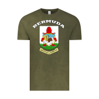 Bermuda Coat Of Arms Souvenir Gift Flag Bermudian Vintage Tee | Teevron