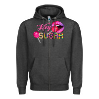 Charcoal Heather hey sugar valentine's day Zipper Hoodie - FaDigitalArtStudio
