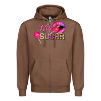Chestnut hey sugar valentine's day Zipper Hoodie - FaDigitalArtStudio