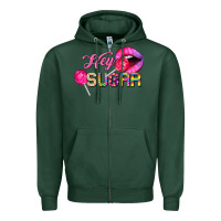 Sports Green hey sugar valentine's day Zipper Hoodie - FaDigitalArtStudio