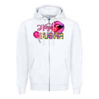 White hey sugar valentine's day Zipper Hoodie - FaDigitalArtStudio