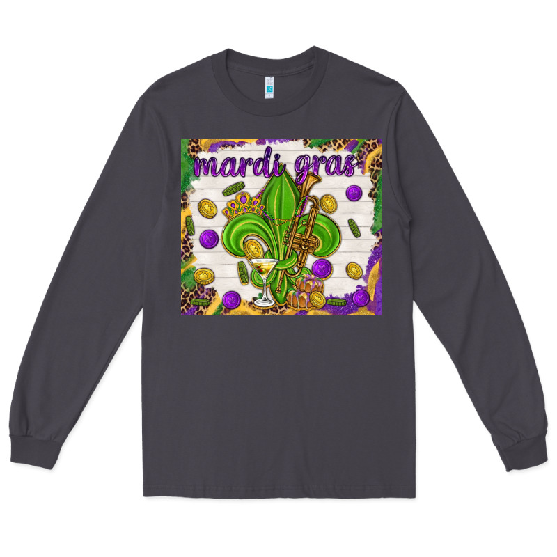 Mardi Gras Fleur De Lis Tumbler Long Sleeve Tee by HowdyJamesFarm | Teevron