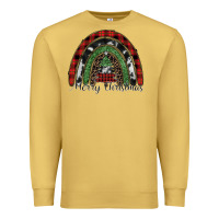 Antique Gold Merry Christmas rainbow Premium Sweatshirt - CowhideDigitalArt