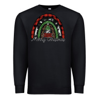 Black Merry Christmas rainbow Premium Sweatshirt - CowhideDigitalArt