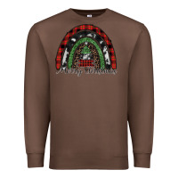 Chestnut Merry Christmas rainbow Premium Sweatshirt - CowhideDigitalArt