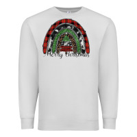 Dove Grey Merry Christmas rainbow Premium Sweatshirt - CowhideDigitalArt