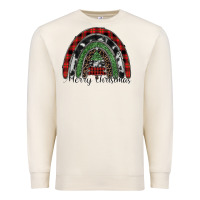 Sandshell Merry Christmas rainbow Premium Sweatshirt - CowhideDigitalArt