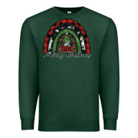 Sports Green Merry Christmas rainbow Premium Sweatshirt - CowhideDigitalArt