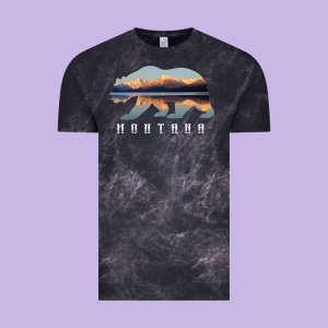 Montana Bear With Glacier National Park Lake Image Souvenir Vintage Tee Designed By Trangstudio