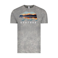 Cloud Rock Montana Bear with Glacier National Park Lake Image Souvenir Vintage Tee - trangStudio