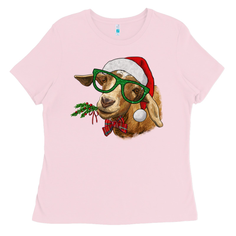 Christmas Goat Ladies Tee by RanaPortraitStore | Teevron