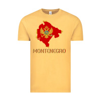 Vintage Mustard Montenegrin Flag  Montenegro Vintage Tee - trangStudio