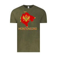 Vintage Olive Montenegrin Flag  Montenegro Vintage Tee - trangStudio