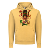 Vintage Mustard Nana Claus Afro Messy Bun Vintage Hoodie - texasbilliewilder