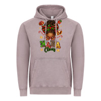 Nana Claus Afro Messy Bun Vintage Hoodie | Teevron