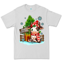 Dove Grey merry christmas cow Premium Tee - MaliasSmallBusiness