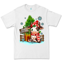 White merry christmas cow Premium Tee - MaliasSmallBusiness