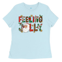 Baby Blue Feeling Jolly Ladies Tee - NancyCooperArtShop